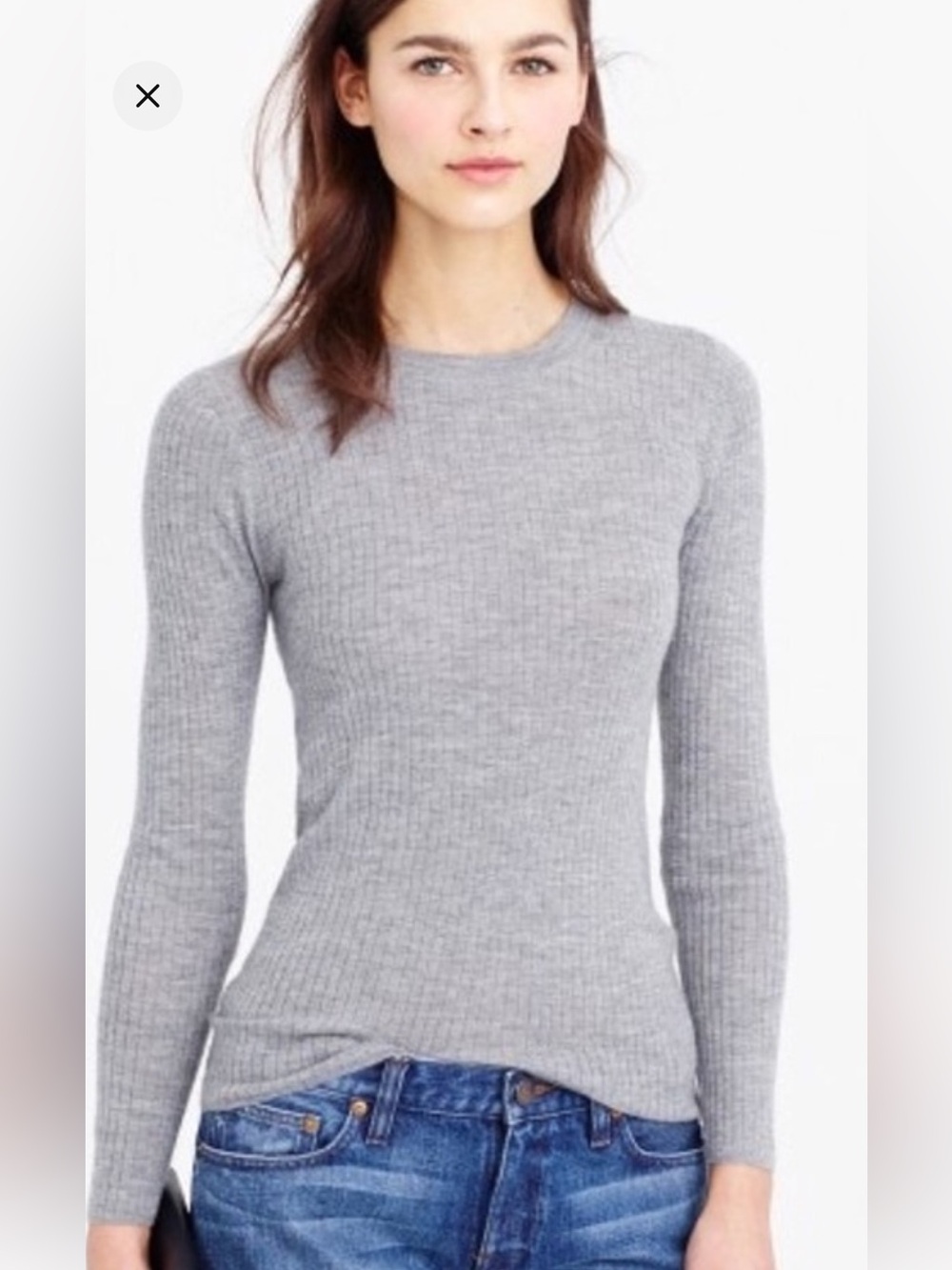 J. Crew Collection Italian Cashmere Ribbed Sweater sz M